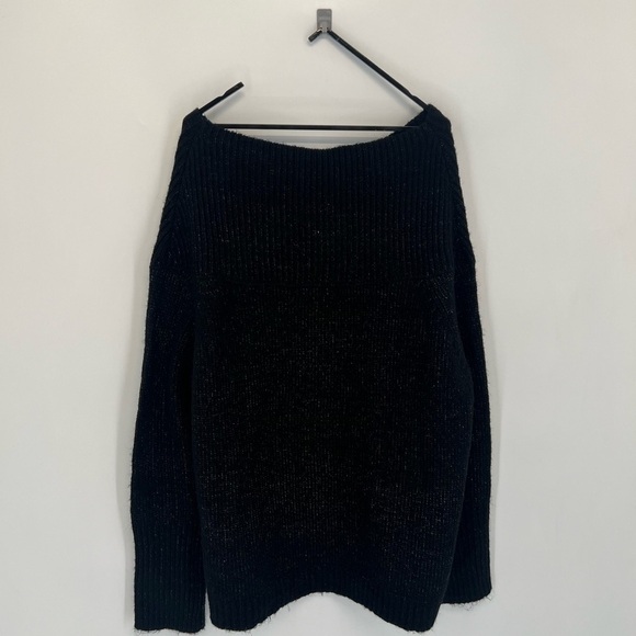 Zara Knit Wool Mohair Blend Multi Purpose Off Shoulder Fold Over Slouchy Sweater - Picture 10 of 10